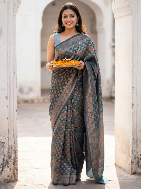 Vasthrlay Kanjivaram Woven Blouse Ethnic Wear