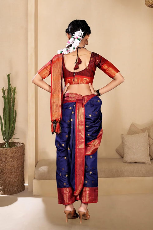 Vasthrlay Paithani Maharashtrian Contrast Traditional