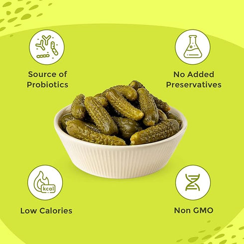 Neo Whole Gherkins Low Fat Sweet and Crunchy Pickles