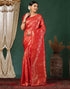 Vasthrlay Maroon Traditional Unstitched Saree