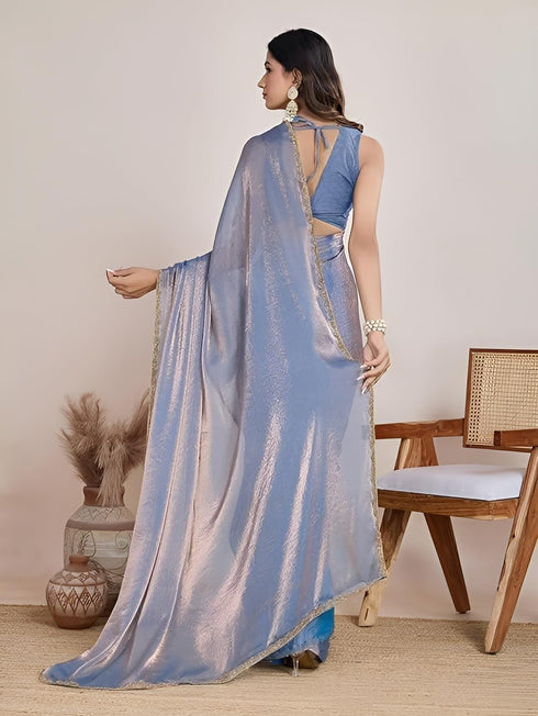 Vasthrlay Boarder Unstitched Chhaava Gajari Free Ethnic Wear