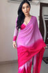 Vasthrlay Pink Georgette Printed Unstitched Saree