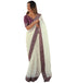 Vasthrlay Sequence Embroidery Unstitched Off White Saree