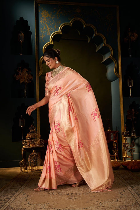 Vasthrlay Banarasi Unstitched Saree