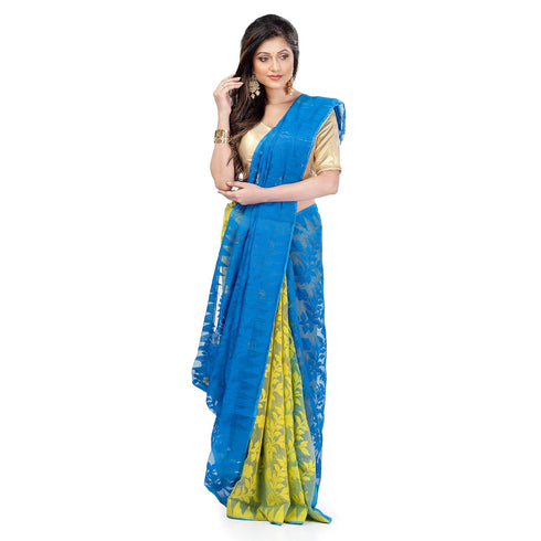 Vasthrlay Db Vasthrlay Jamdani Db151020jamdanitant4 Blue