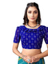 Vasthrlay Georgette Bandhani Unstitched Purple Saree