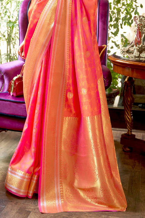 Vasthrlay Kanjivaram Unstitched Occasions Luxurious Saree