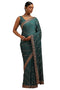 Vasthrlay Olive Chiffon Embellished