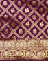 Vasthrlay Womens Jacquard Unstitched Maroon Saree