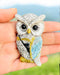 Owl Fridge Magnet for Good Luck Aesthetic Resin Owl Art Figurine Showpiece