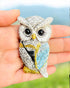 Owl Fridge Magnet for Good Luck Aesthetic Resin Owl Art Figurine Showpiece