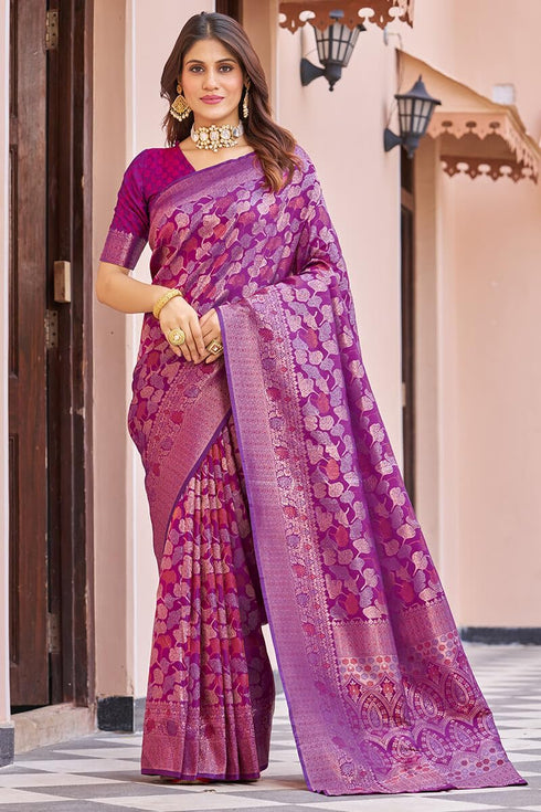 Vasthrlay Banarasi Designer Unstitched Saree