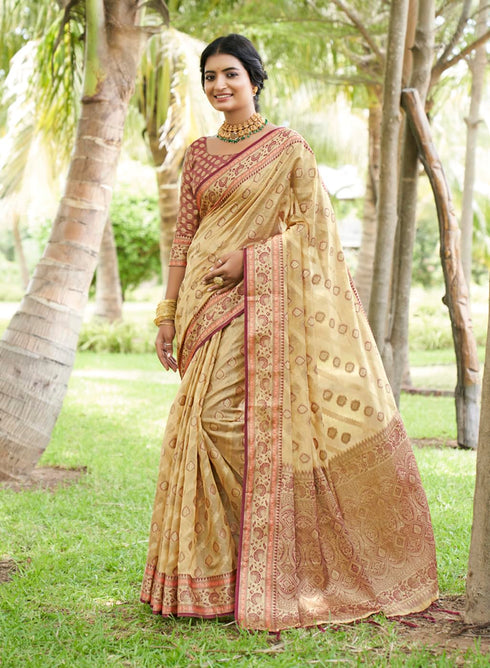 Vasthrlay Organza Kanjivaram Handloom Ethnic Wear