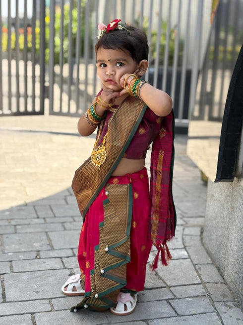 Vasthrlay Paithani Maharashtrian Contrast Traditional