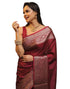 Vasthrlay Banarasi Kanjivaram Unstitched Teal Saree