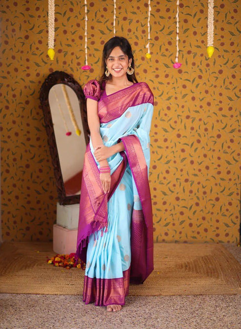 Vasthrlay Kanjivaram Magenta Traditional Festive