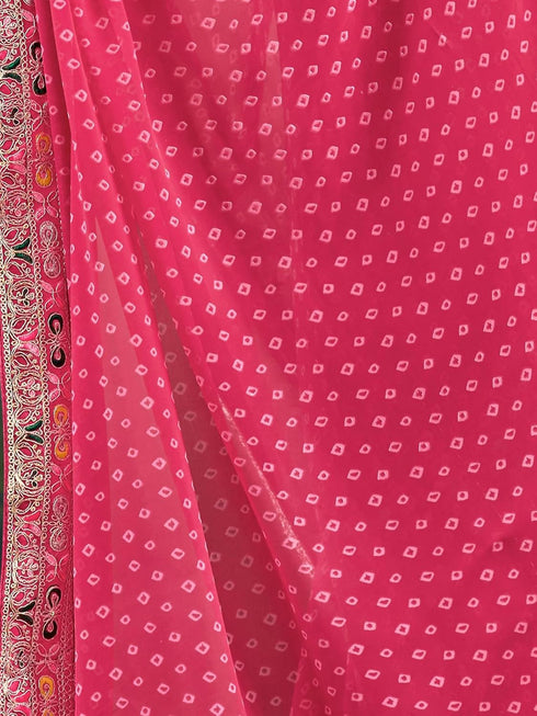 Vasthrlay Georgette Embroidery Rani Saree