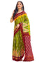 Vasthrlay Chanderi Bandhani Unstitched White Saree