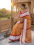 Vasthrlay Printed White Saree