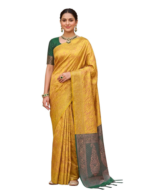 Vasthrlay Jacquard Traditional Unstitch Purpleorange Ethnic Wear