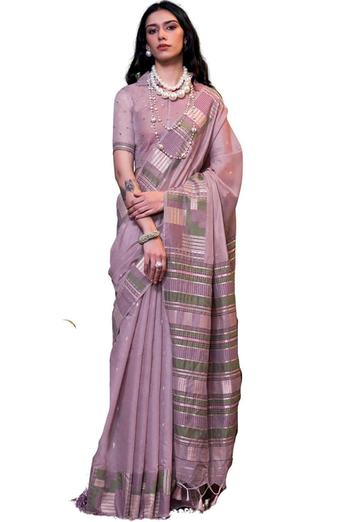 Vasthrlay Kanjivaram Cotton Unstitched Ethnic Wear