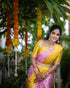 Vasthrlay Yellow Banarasi Woven Saree