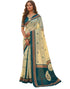 Vasthrlay Womens Printed Unstitched Olive Green Saree