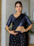 Vasthrlay Georgette Printed Unstitched Dark Green Saree