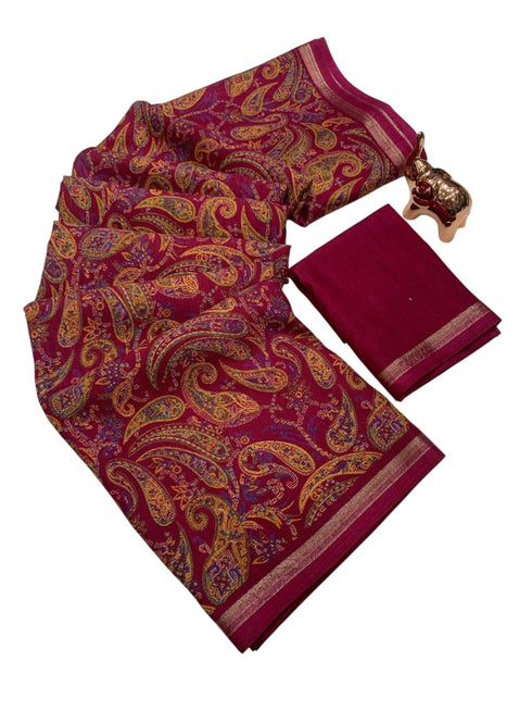 Vasthrlay Soft Saree Floral Digital Extraodinary