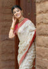 Vasthrlay Banarasi Elephant Unstitched Saree
