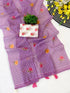 Vasthrlay Checked Pattern Tassels Unstitched