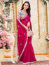 Vasthrlay Georgette Sequins Rani Saree