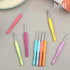 Crochet Hook Aluminium with Plastic Handle for Wool Work, Hand Knitted Sewing DIY Craft
