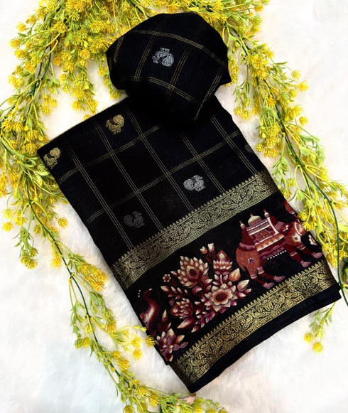 Vasthrlay Kalamkari Tussar Saree