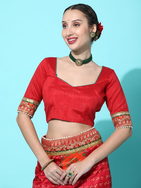 Vasthrlay Enterprise Bhandhani Embroidery Saree
