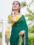 Vasthrlay Scalloped Embroidery Dark Saree