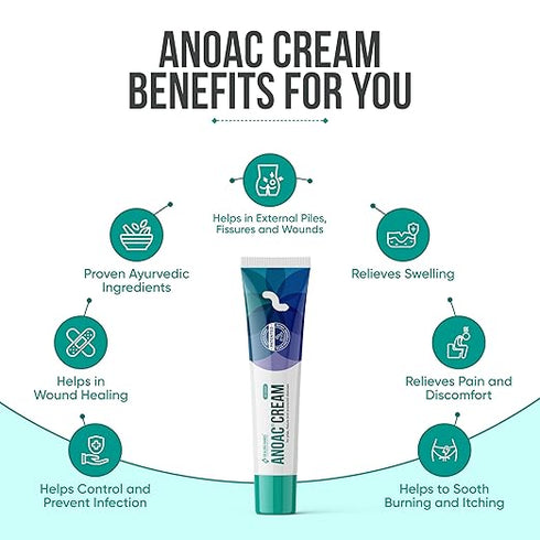Healing Hands Anoac Cream for Piles| Fissures & Perianal Wounds