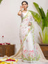 Vasthrlay Printed White1 White Saree