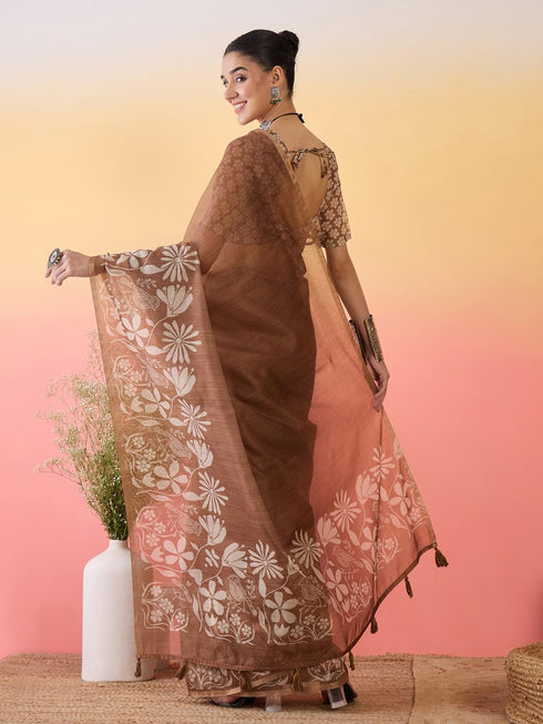 Vasthrlay Botanical Printed Unstitched Hs Ethnic Wear