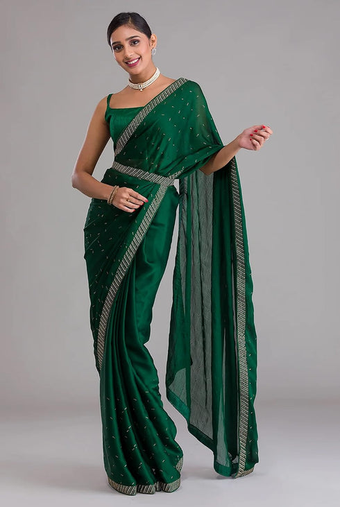 Vasthrlay Chiffon Siroski Diamond Ethnic Wear