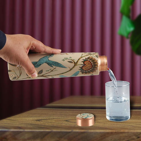 Copper Bottle Butterfly Printed 1 Liter