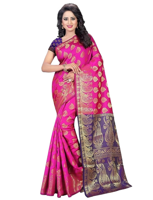 Vasthrlay Banarasi Red Black Ethnic Wear