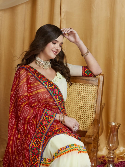 Vasthrlay Festival Embroidred Saree