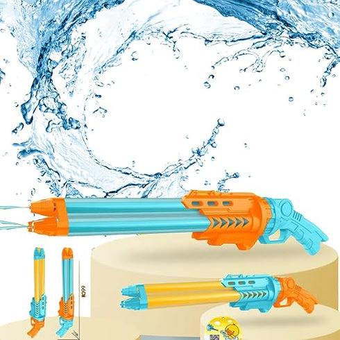 Storio Triple Barrel Water Gun Toy with Long Range