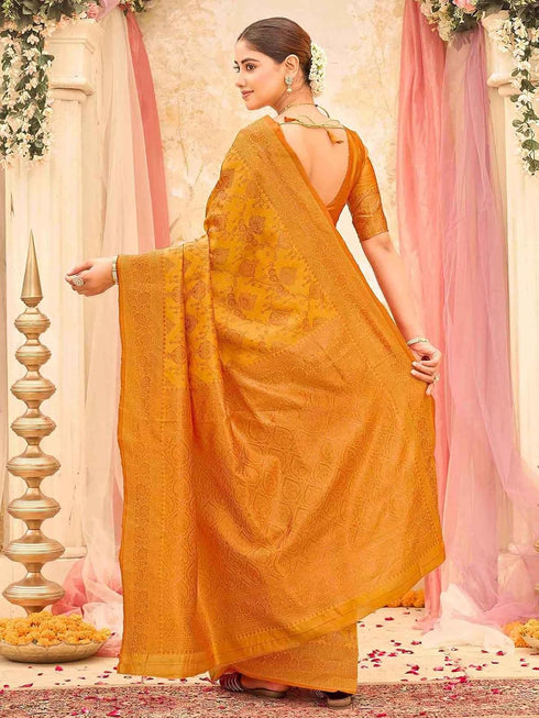 Vasthrlay Banarasi Weaving Light Saree
