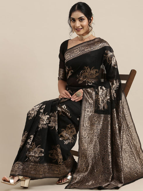 Vasthrlay Banarasi Unstitched Maroon Ethnic Wear