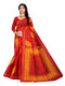 Vasthrlay Bandhani Swarovski Traditional Red Saree