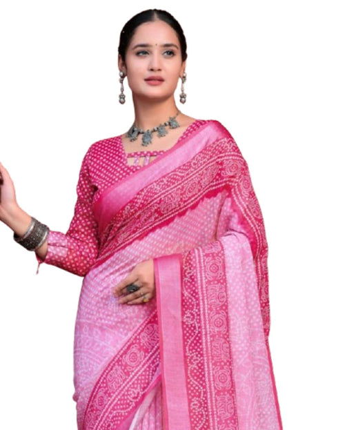 Vasthrlay Womens Printed Unstitched Beige Saree