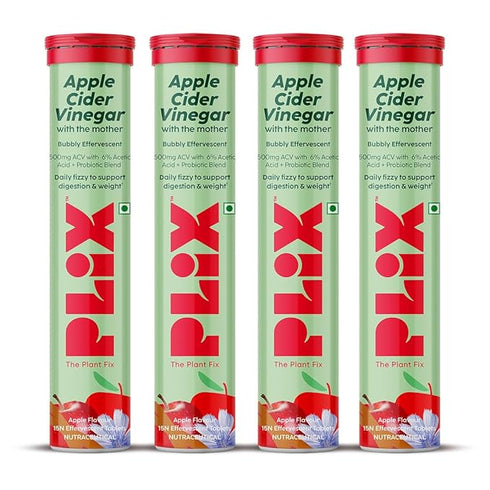 Plix Probiotic + Apple Cider Vinegar Effervescent TabletApple 15 Effervescent Tablet Each