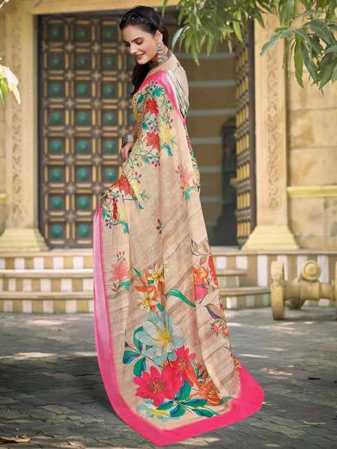 Vasthrlay Elephant Printed Unstitched Sai Ethnic Wear
